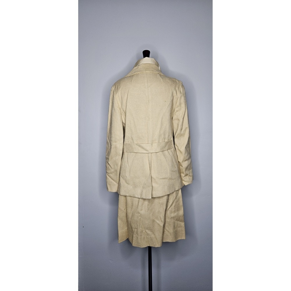 VTG 1960s California Girl Tweed Dress & Jacket Set Embroidered Belt Mod M - Picture 4 of 10